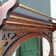 Vestiaire mural art nouveau / bois laiton