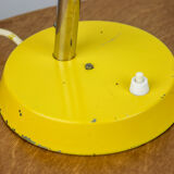 Adjustable Desk Lamp in Yellow Painted Metal and Chrome-Plated Spiral Arm from TEP, 1970s
