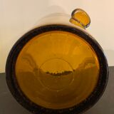 Biot amber yellow bubbled glass champagne bucket