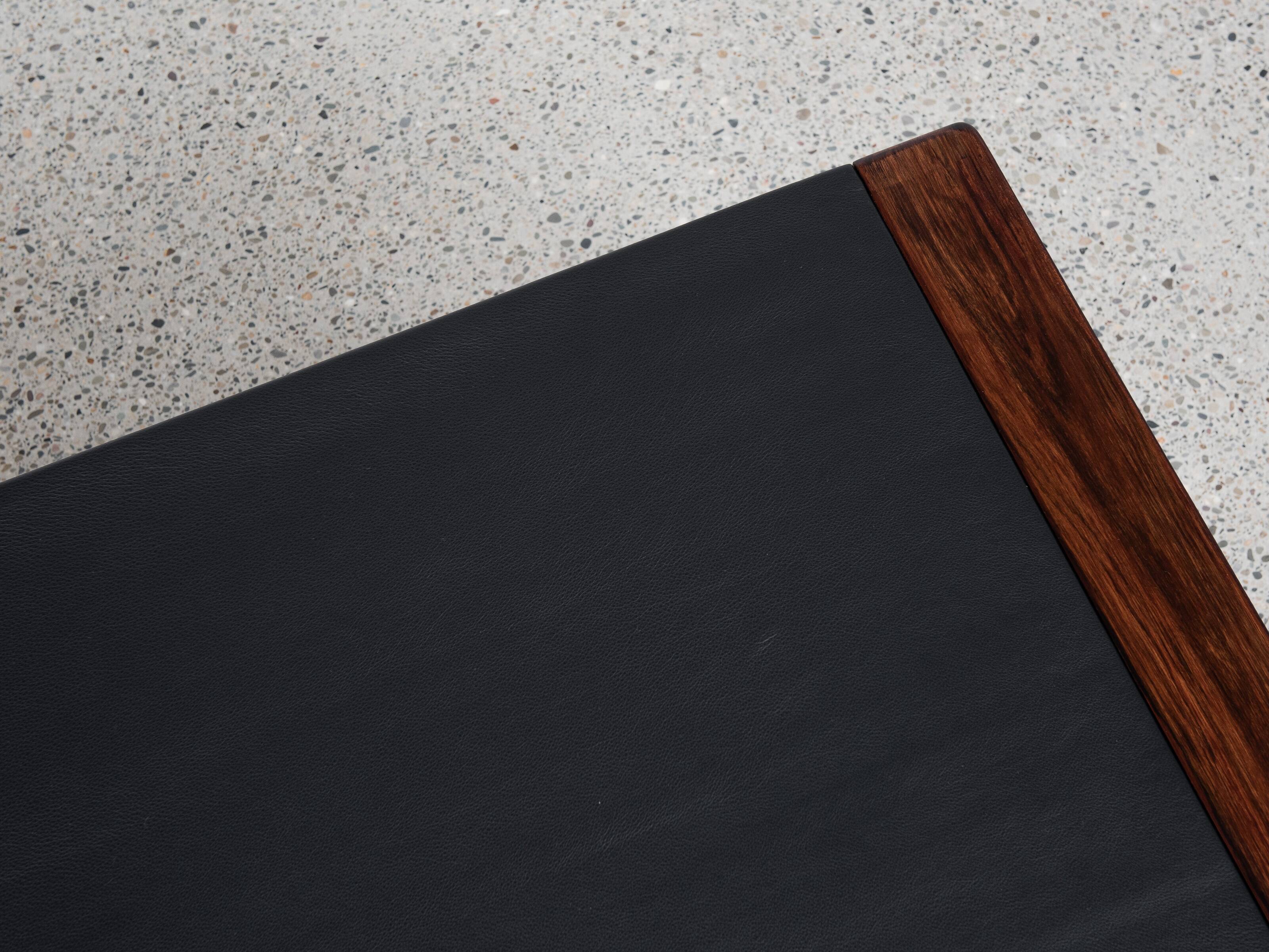 Midcentury Danish XL desk in rosewood and leather by Arne Vodder for Sibast