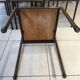 Set of 7 curved back school chairs