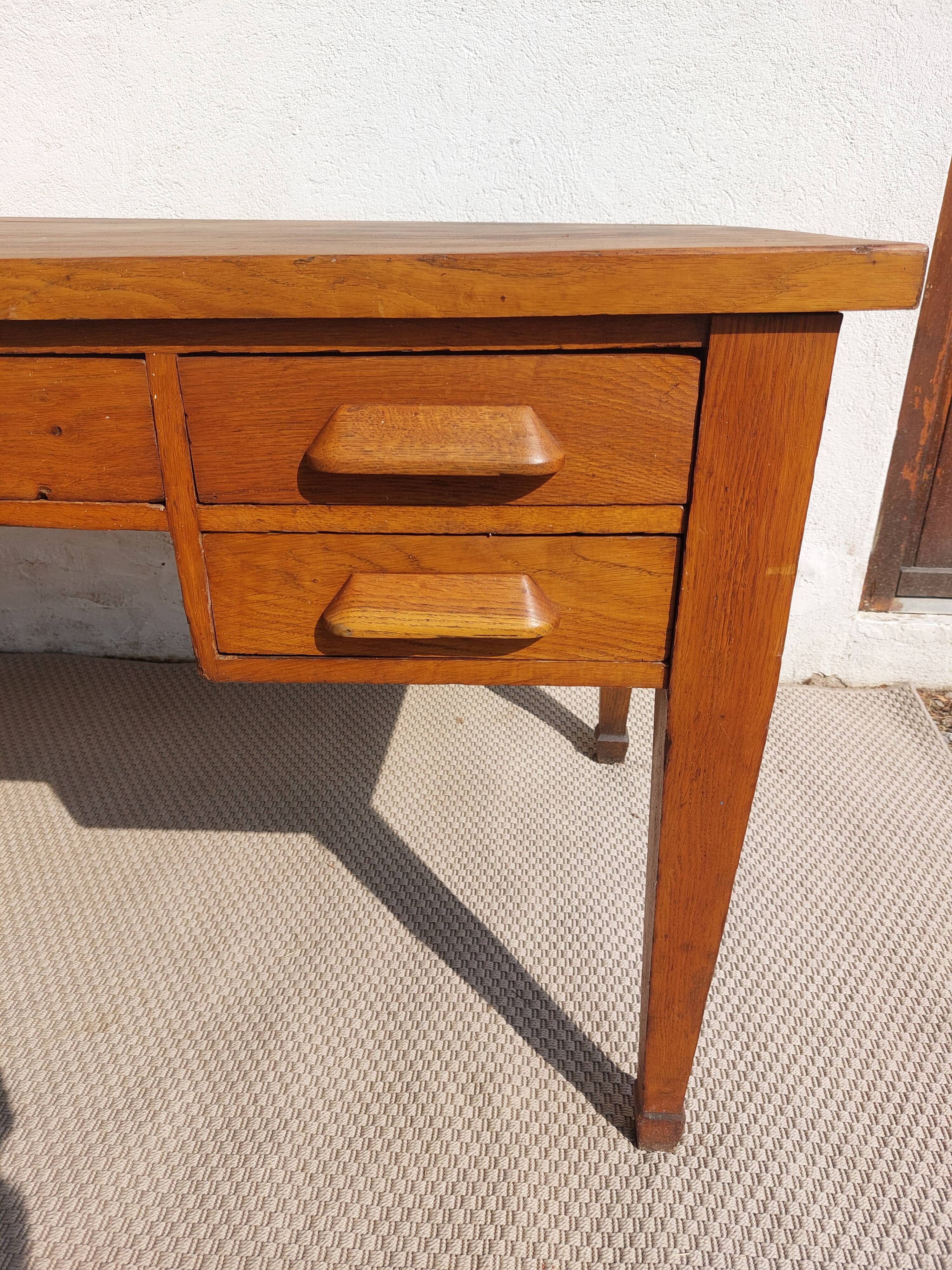 bureau en bois massif, vintage, bohème