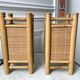 Pair of bedside lamps in rattan bamboo 70s