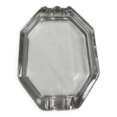 Cendrier vintage octogonal verre transparent
