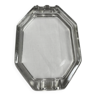 Vintage octagonal glass ashtray