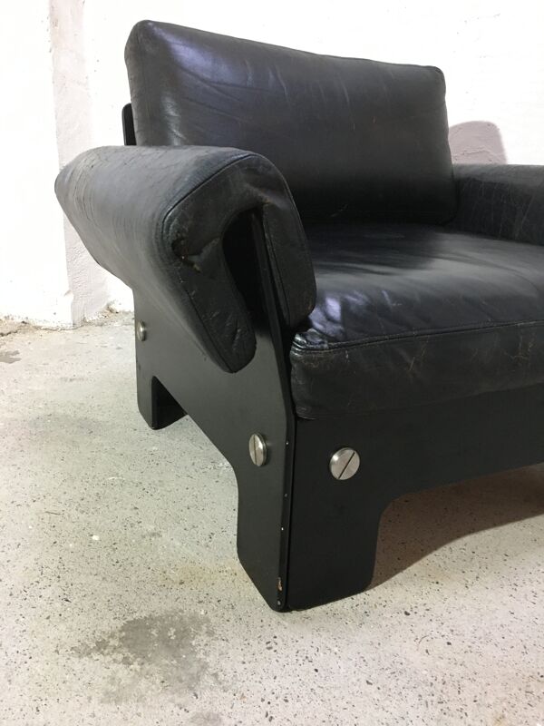 fauteuil En cuir De Sigurd Ressel Pour Vatne Mobler (Norway) 1960's