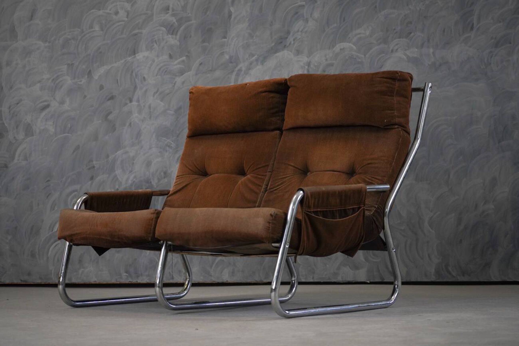 Mid-century armchair and sofa set by Gillis Lundgren Ikea Sweden 1970s