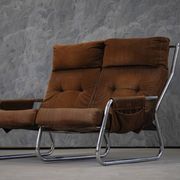 Mid-century armchair and sofa set by Gillis Lundgren Ikea Sweden 1970s