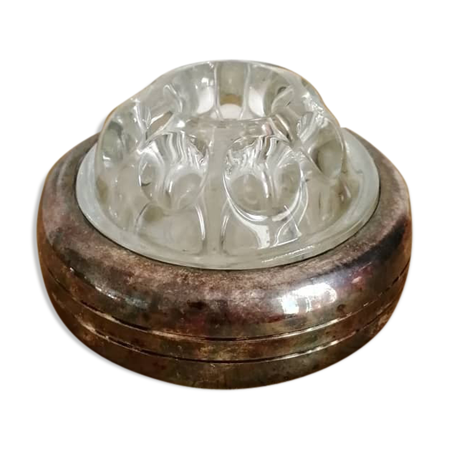 Glass and silver flower picks