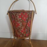 Panier couture en rotin