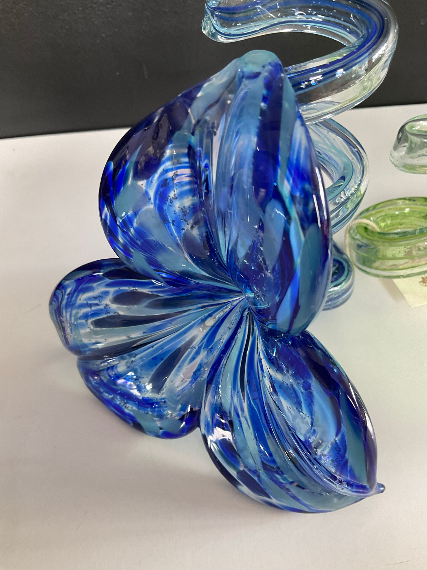 Pair of Murano glass paste candle holders