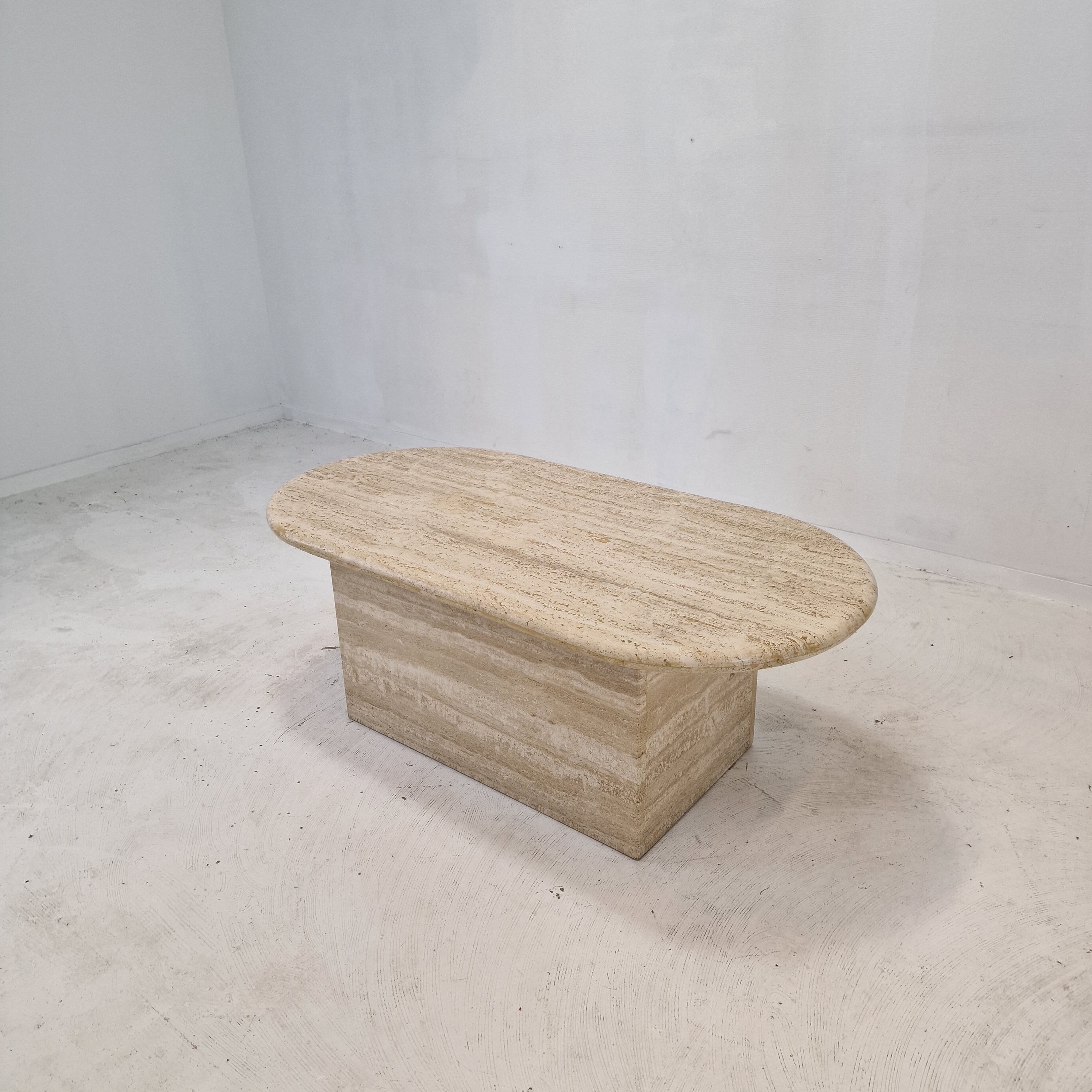 Travertin coffee table