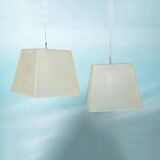 Vintage minimalist pendant lamp in fibreglass, Roche Babois