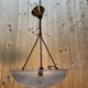 Sonover Art Deco ceiling light in pressed glass, suspended by cord – circa 19.