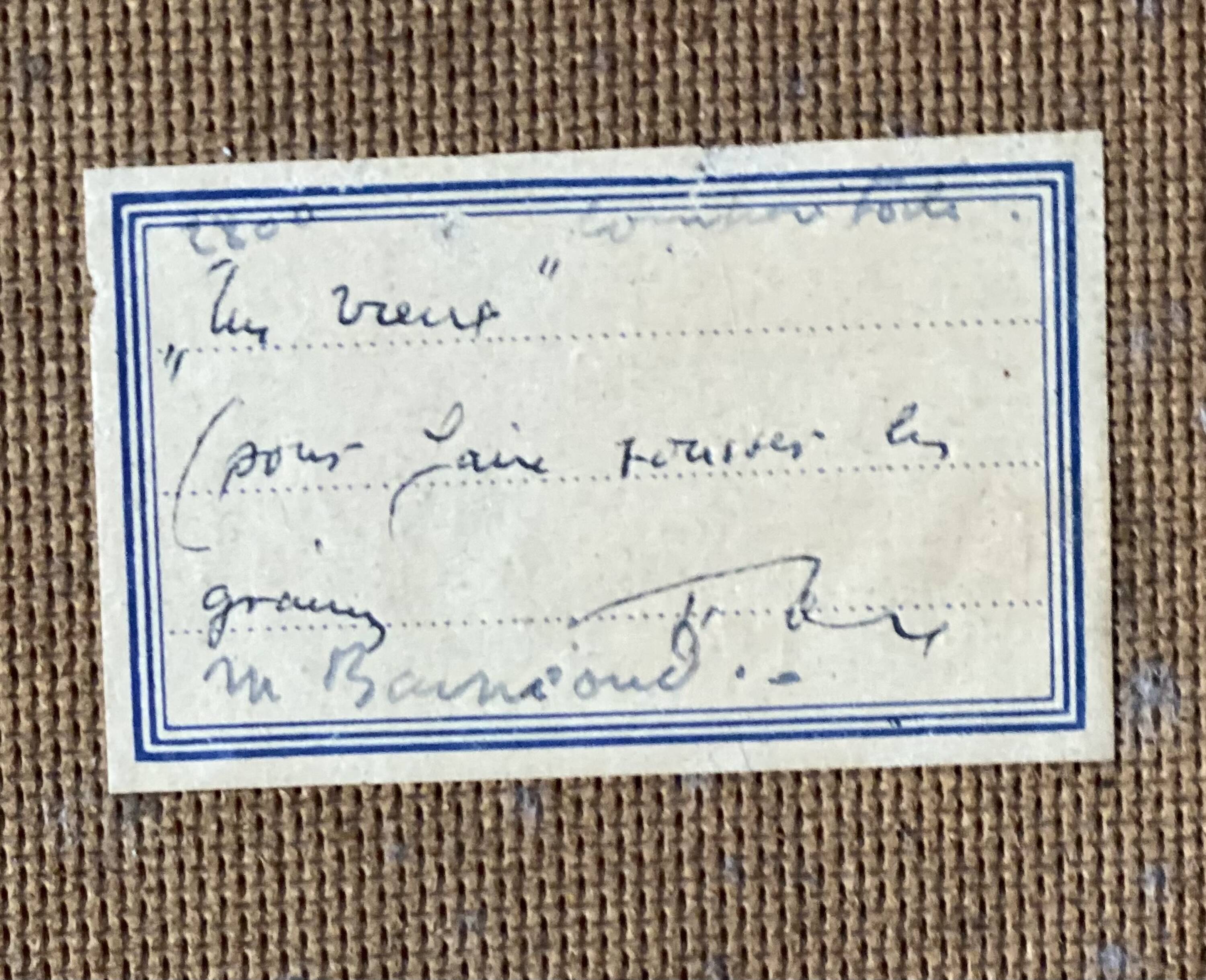 Portrait of an old man signed vintage painting 1960