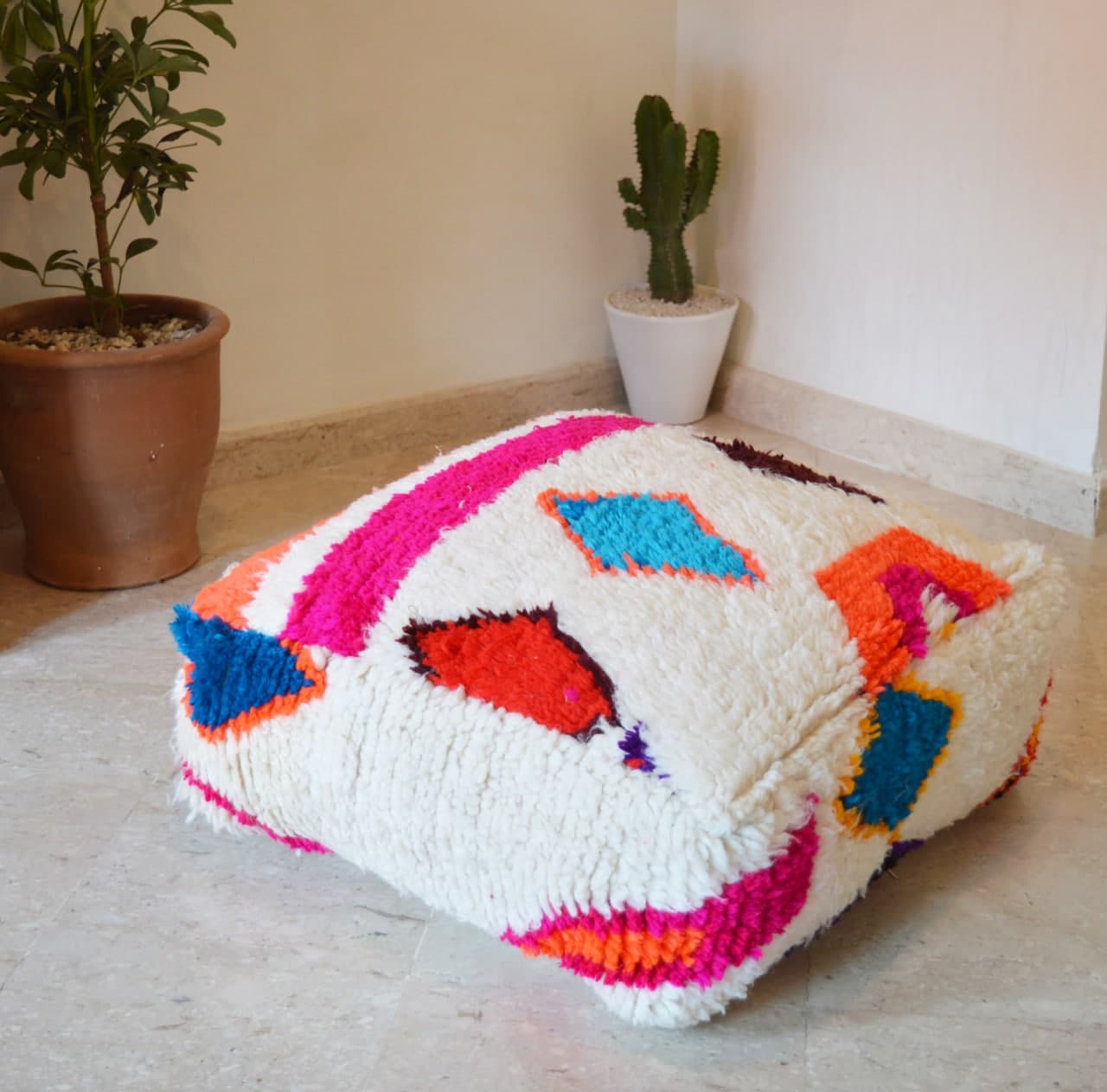 Pouf tapis marocain azilal