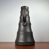 Footed vase in studio pottery from German mid-century by Petra Töpferei, 1960s.