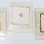 Set of three German ceramic catchalls from the 1950s.