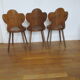 3 chaises trefle bistrot Baumann