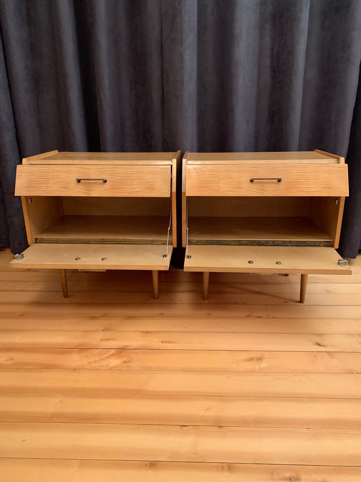 Pair of bedside tables, 70s