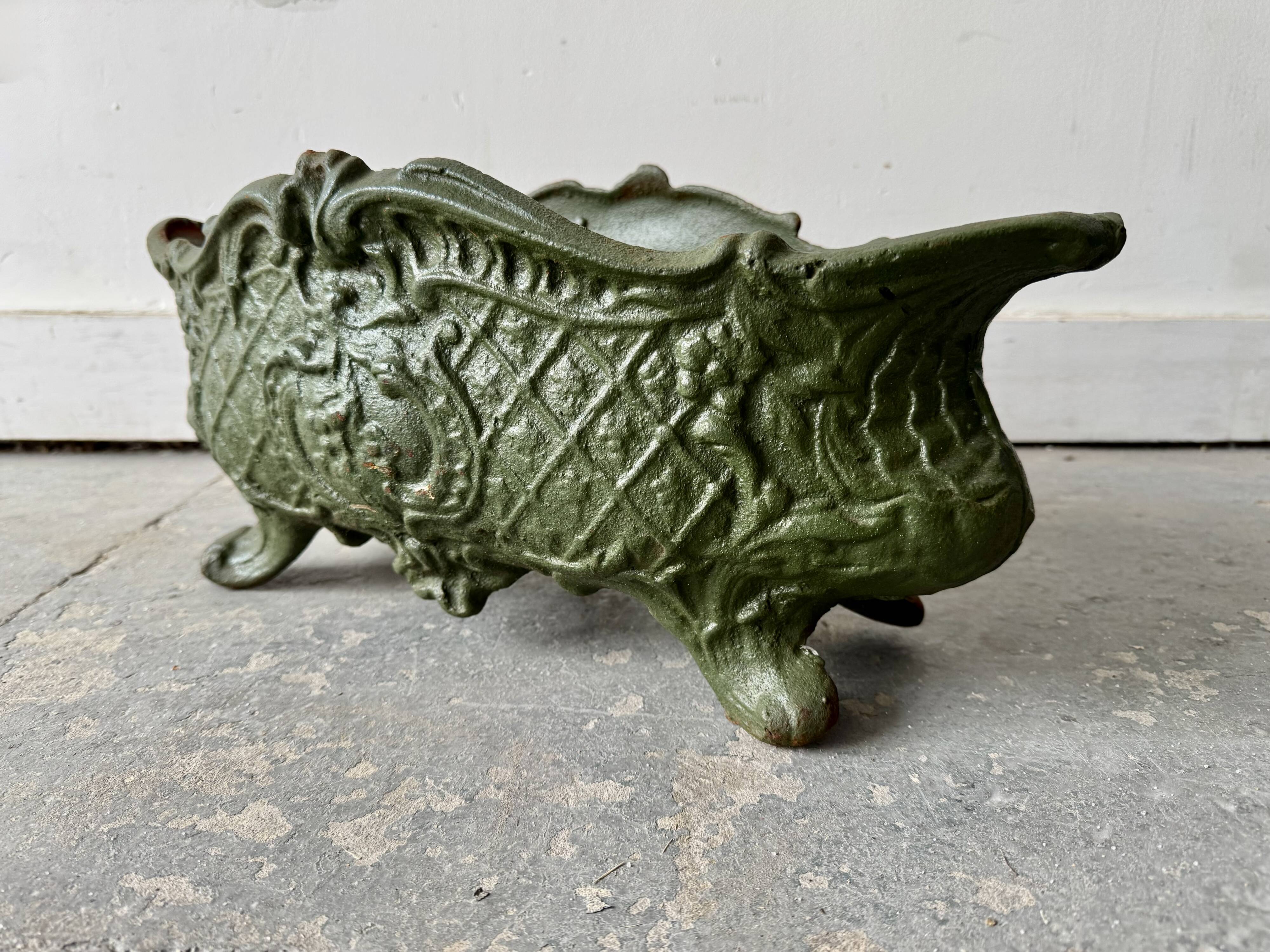 Vintage French Style Cast Iron Planter