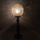 Large wooden table lamp with Glass lampshade