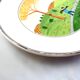 Plat vintage laplau par villeroy & boch porcelaine "scène au champ", naïf design