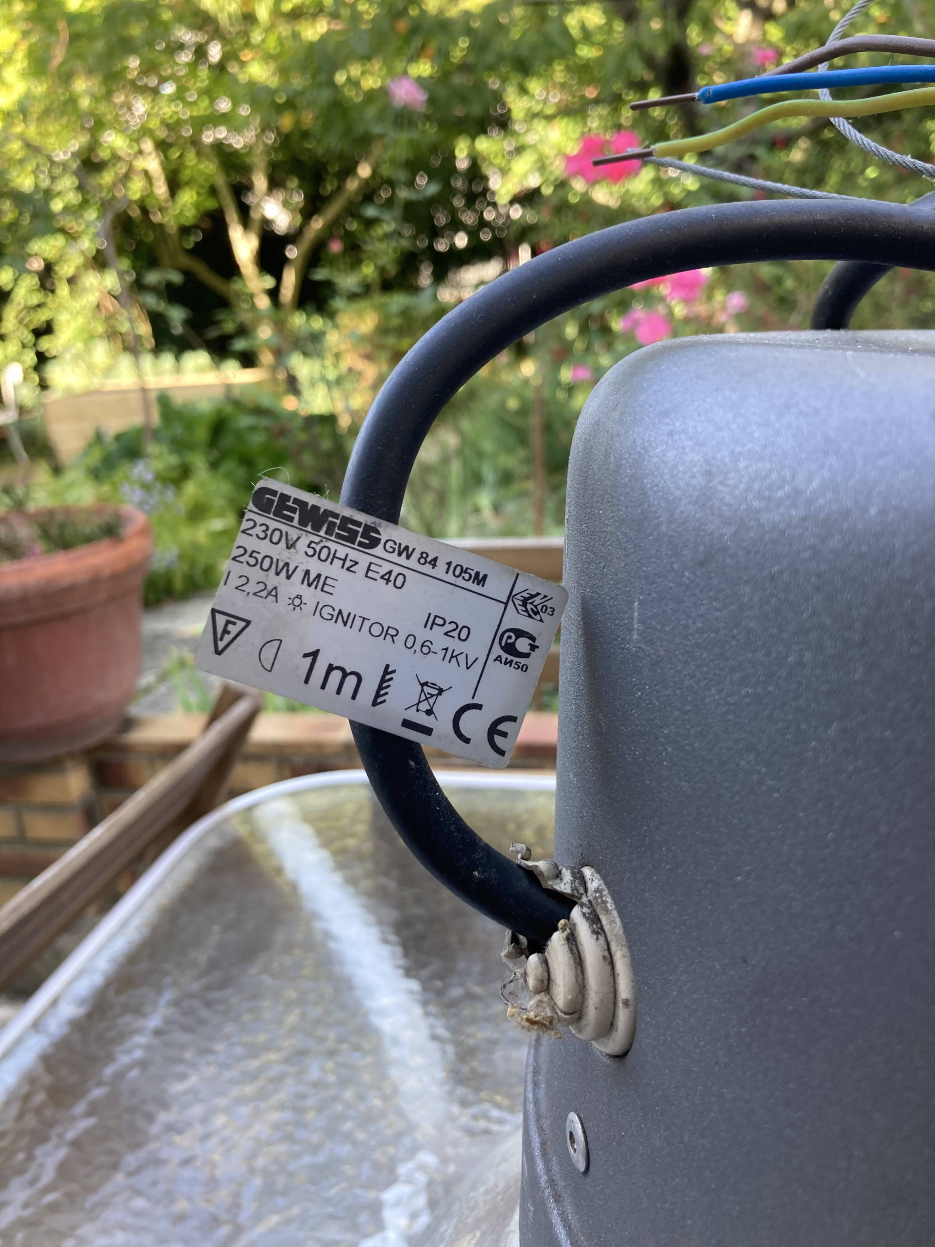 Authentic workshop lamp in stainless steel and steel