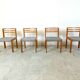 Set of 4 pine wood SG 1200 dining chairs by Cees Braakman, 1970s