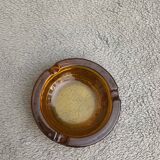 Vintage French ashtray in brown glass