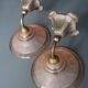 Pair of vintage Art Deco wall sconces from the 1930s.
