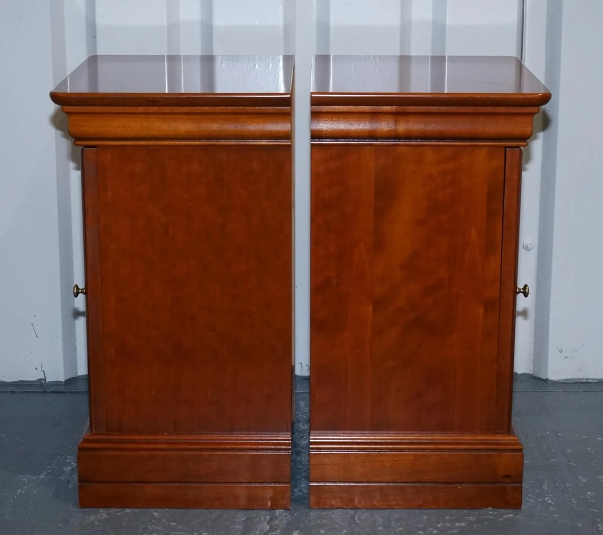 Vintage Cherry Nightstands, France, Set of 2