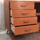 Commode en chêne, pieds compas, années 60