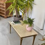 Marble and bronze coffee table
