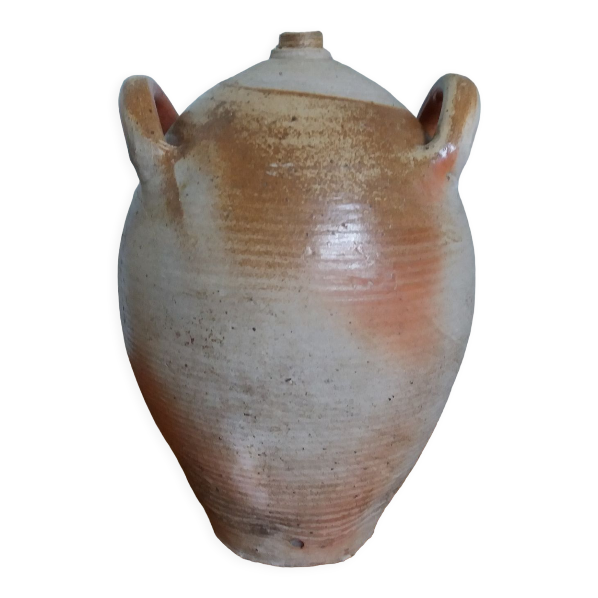 Stoneware vinegar jar