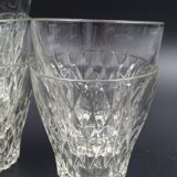 Set of 7 vintage Vereco glasses with diamond tips - around 1960