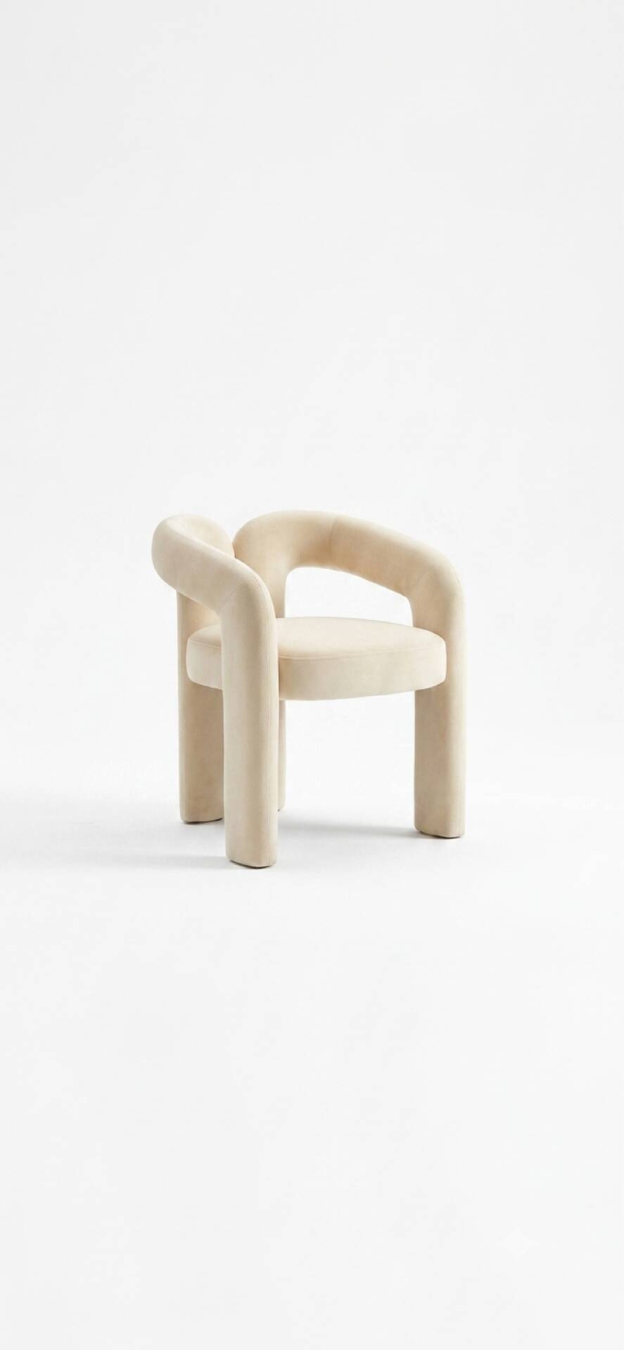 Set of 2 Designer Chairs, white fabric