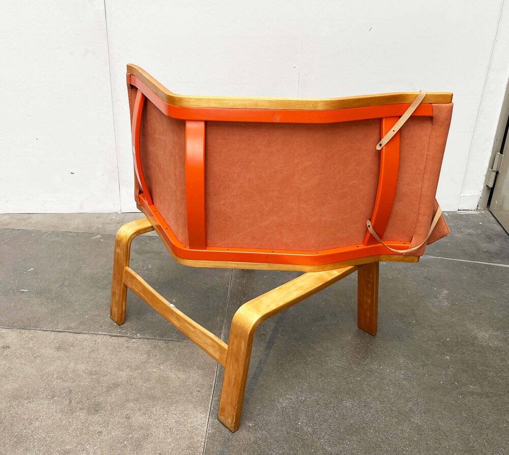 Mid-century modern Pulkka lounge chair by Ilmari Lappalainen for Asko, 1960s.