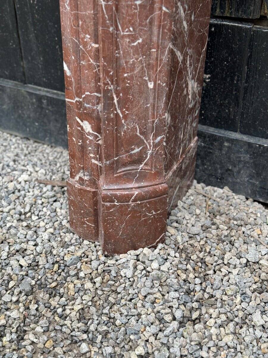 Louis XV Style Fireplace In Rance Marble, Circa 1880