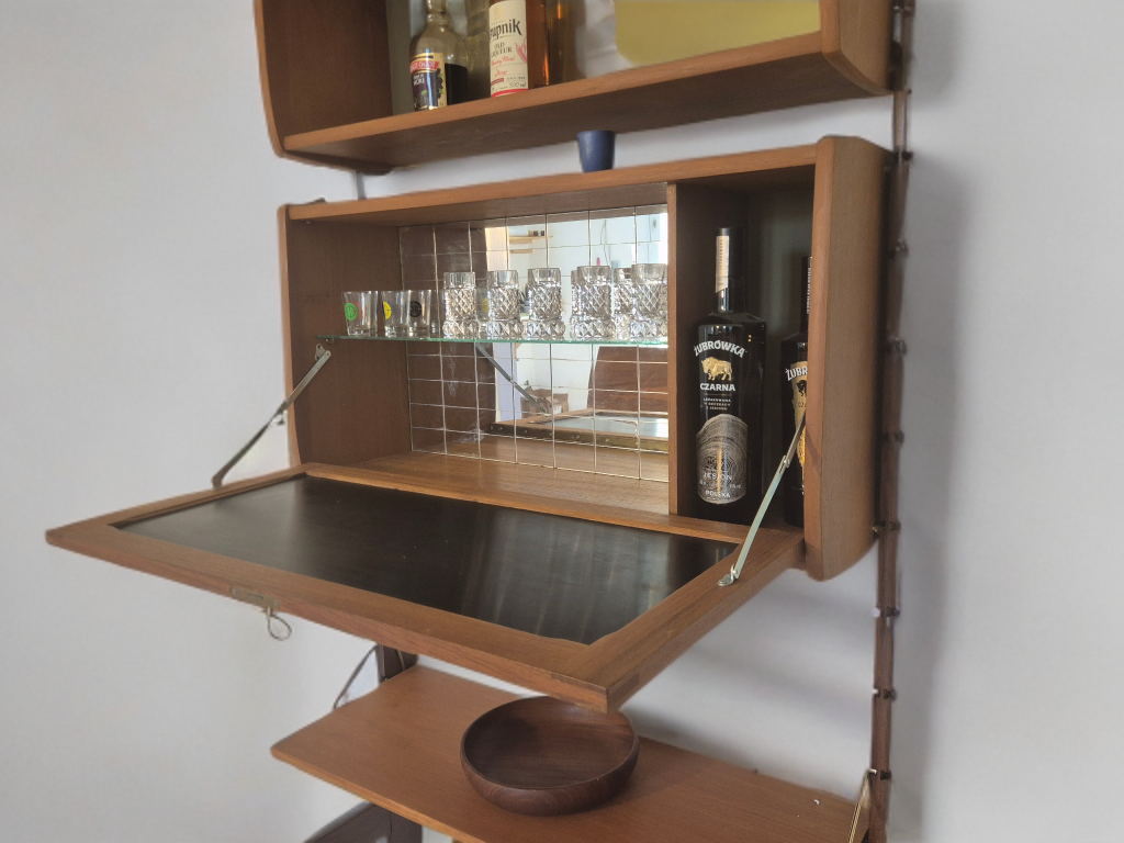 Teak bar cabinet Ergo, Vintage Scandinavian 1960s