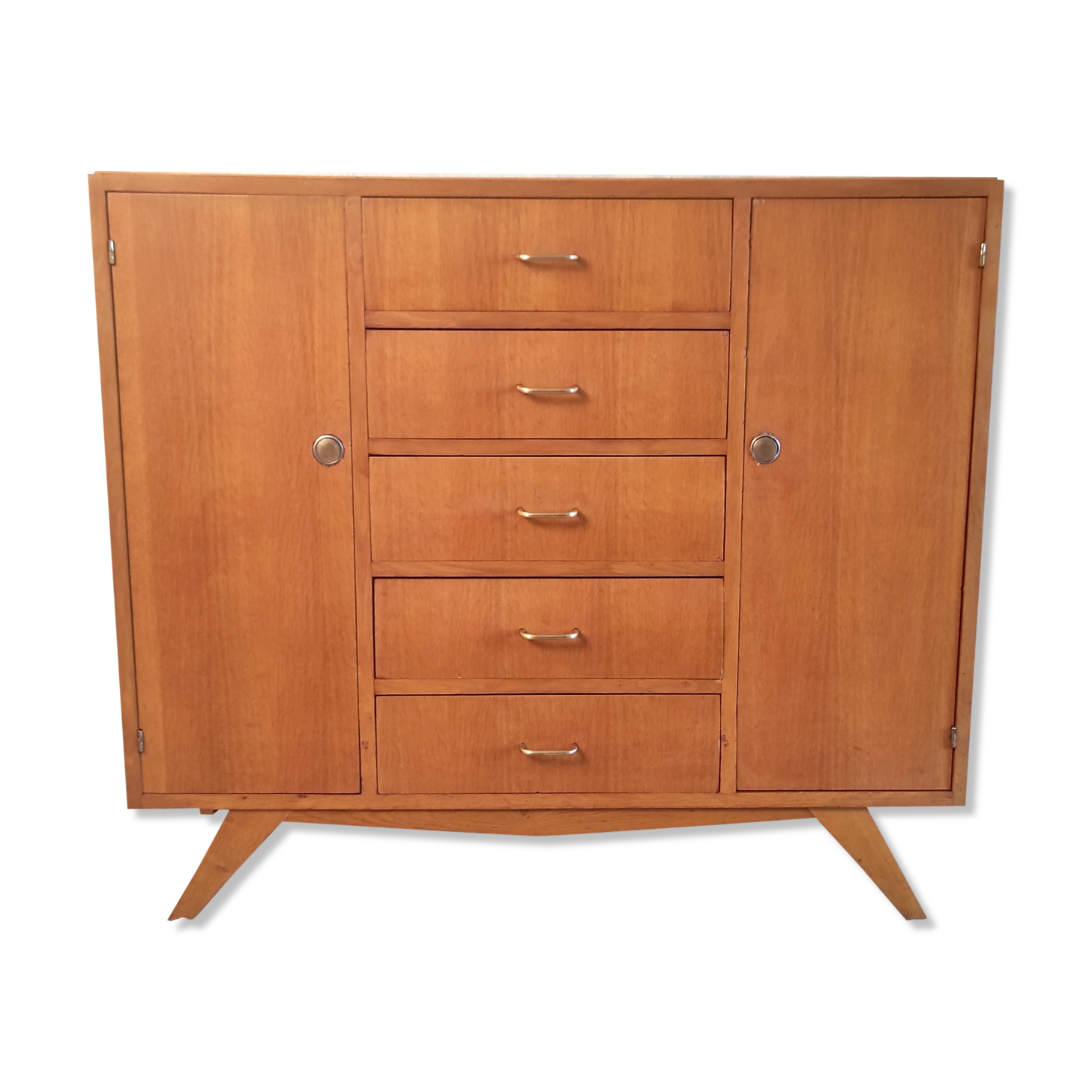 Gilded oak chest of drawers – 50s/60s