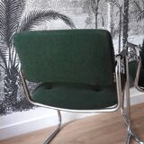 Paire de fauteuils Stafor vert bouteille