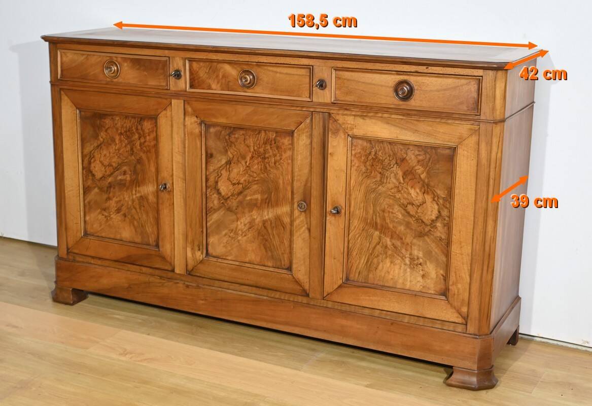 3-door walnut sideboard, late 19th century