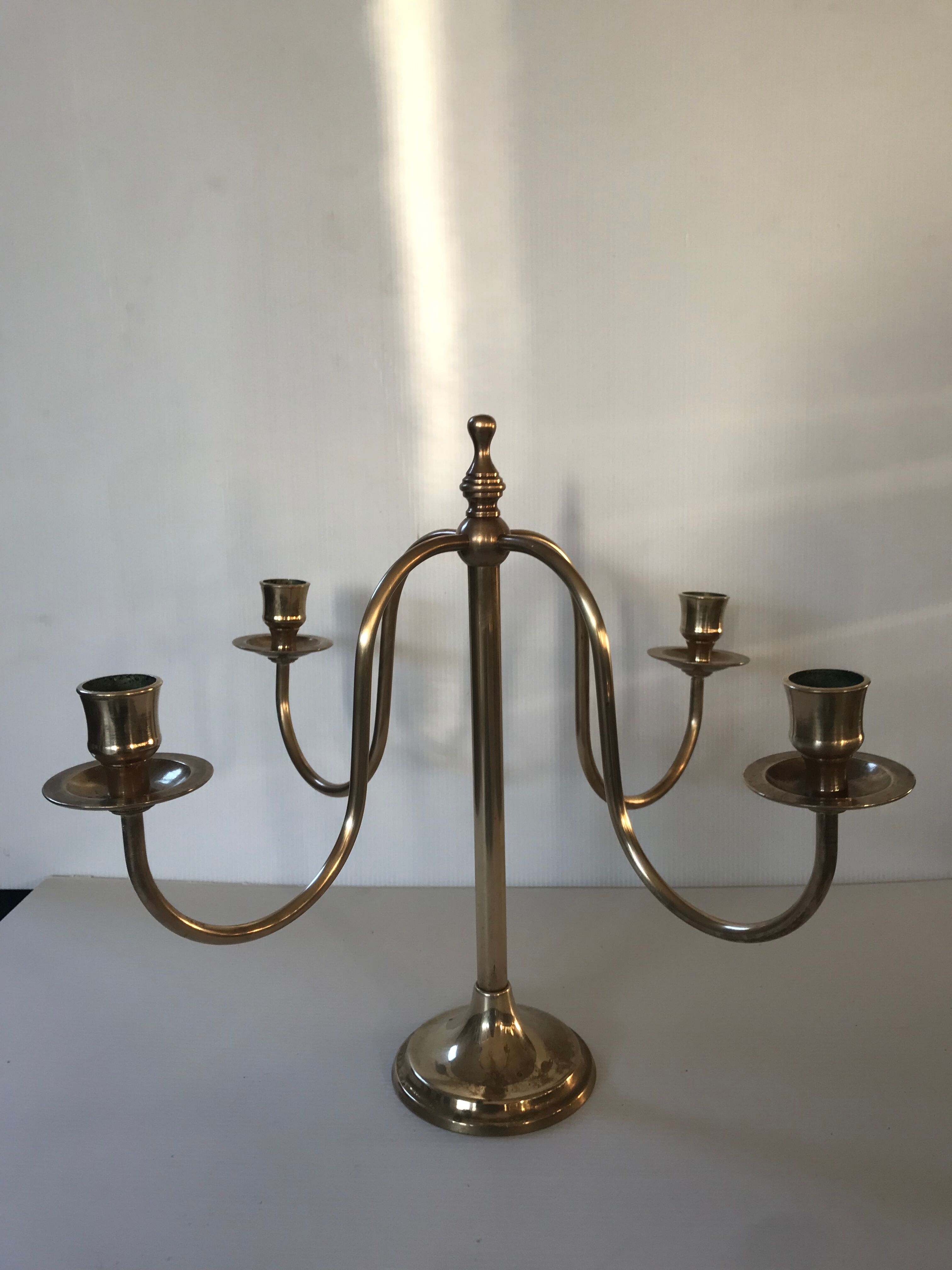Scandinavian brass chandelier