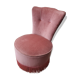 Powder pink velvet low chair