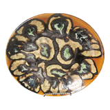 Vintage ceramic plate 70/80 signed MEH
