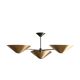 1950s Mid Century Brass Simms 3-Light Sputnik Chandelier – Curved Arm Linea