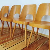 Ensemble de quatre chaises par O. Haerdtl pour Ton Tchécoslovaquie, années 1960