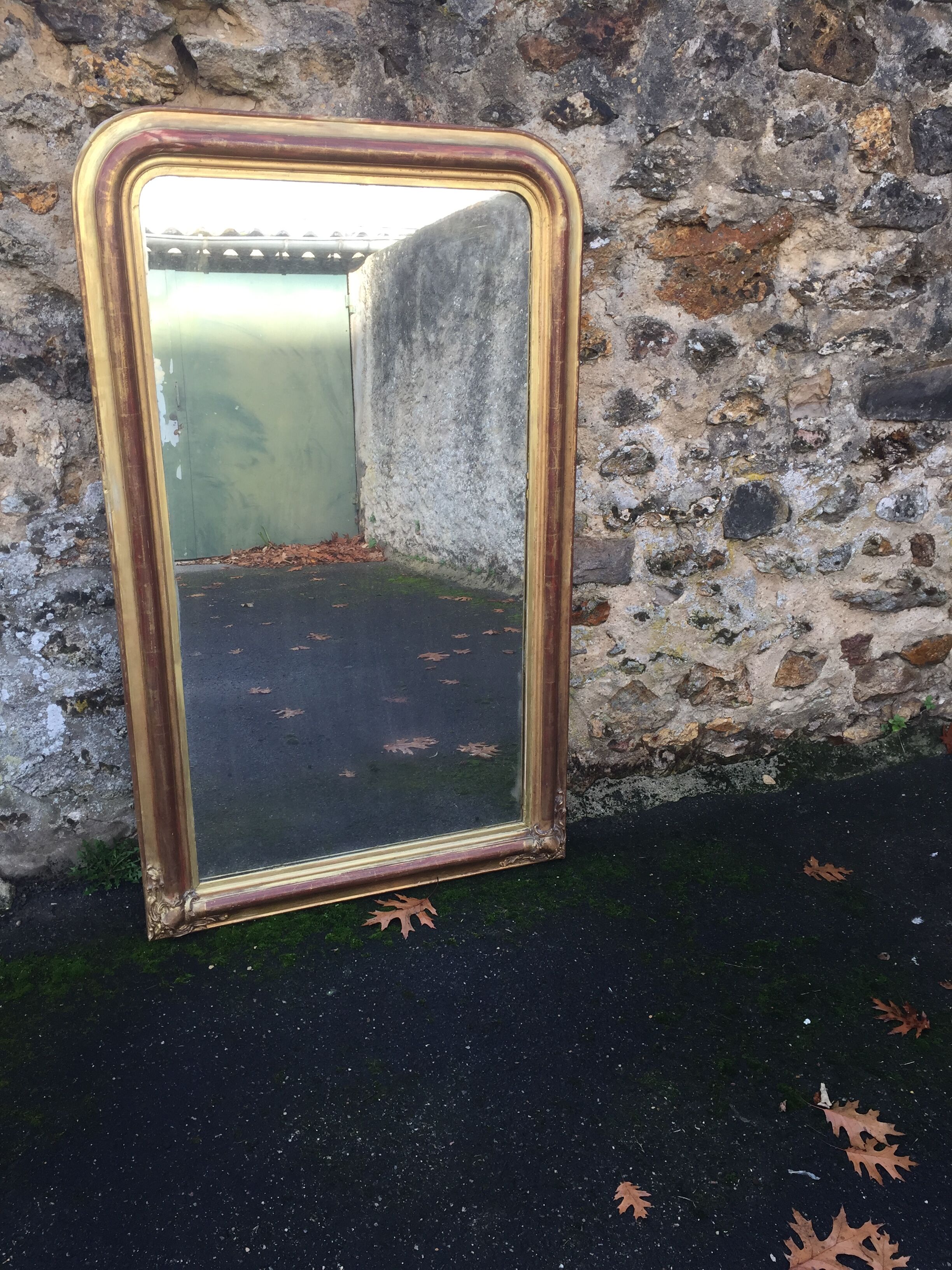 Louis Philippe period gilded wooden mirror