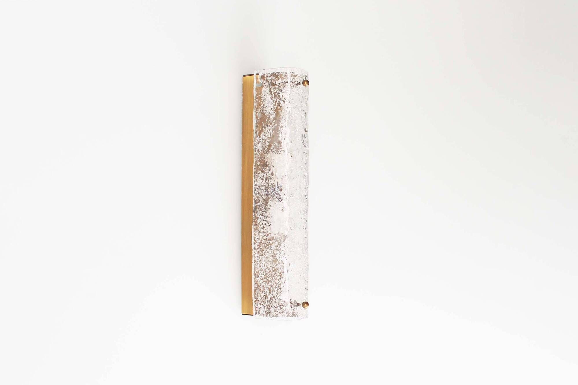 Brass and muranoglass tubular sconce by Hillebrand